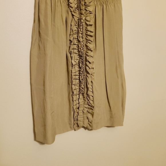 Zara Woman | Khaki Green/Brown Sleeveless Mini Dress (Size XS) - Picture 8 of 14